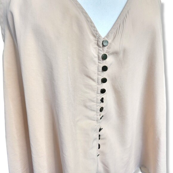 Free People Shimmy Shaker Strappy in Beige Tank Women's Size Small front Button - Picture 5 of 9